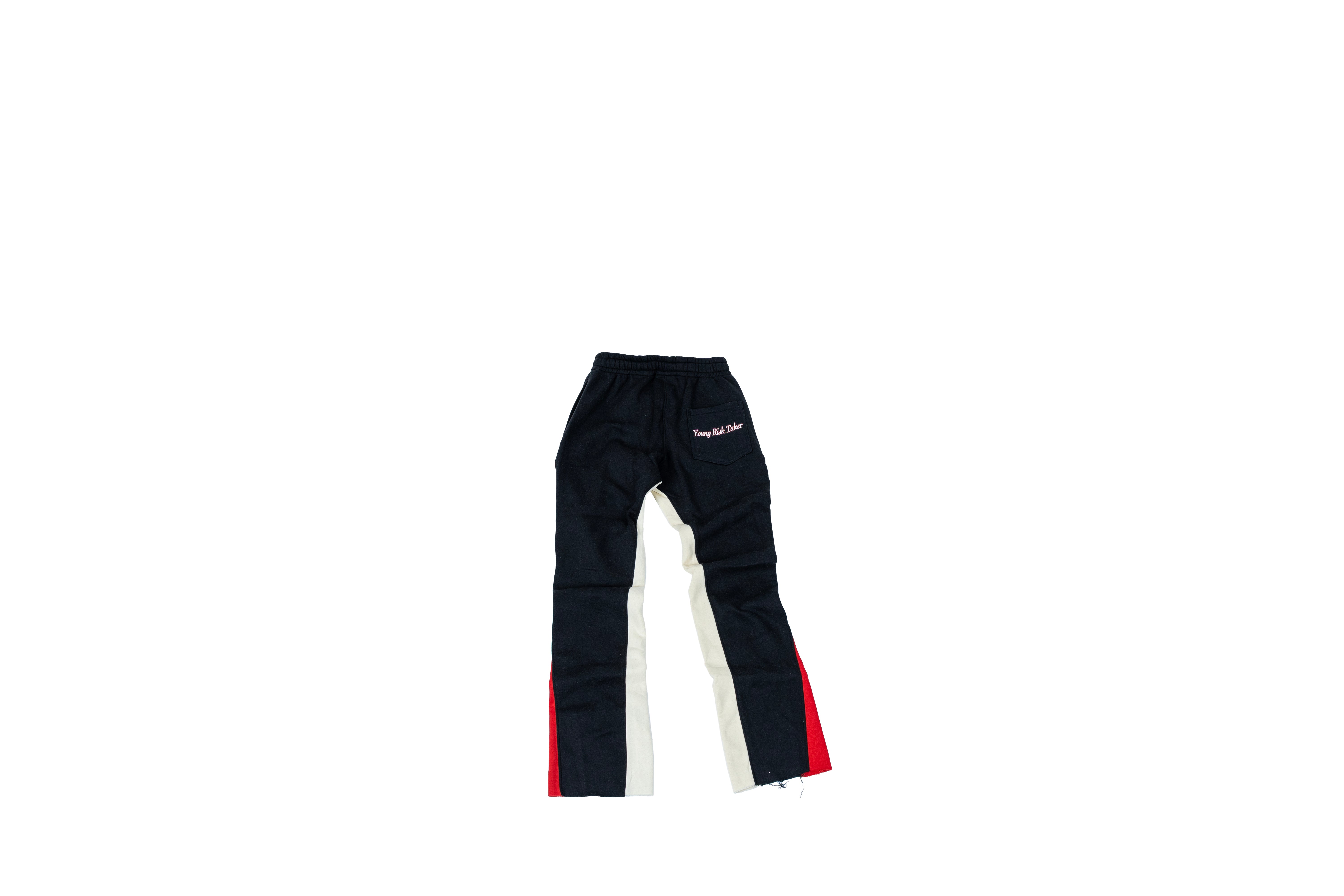 WOMENS'S BLACK YRT CARD'S YOU ARE DEALT CROPPED SWEATSUIT