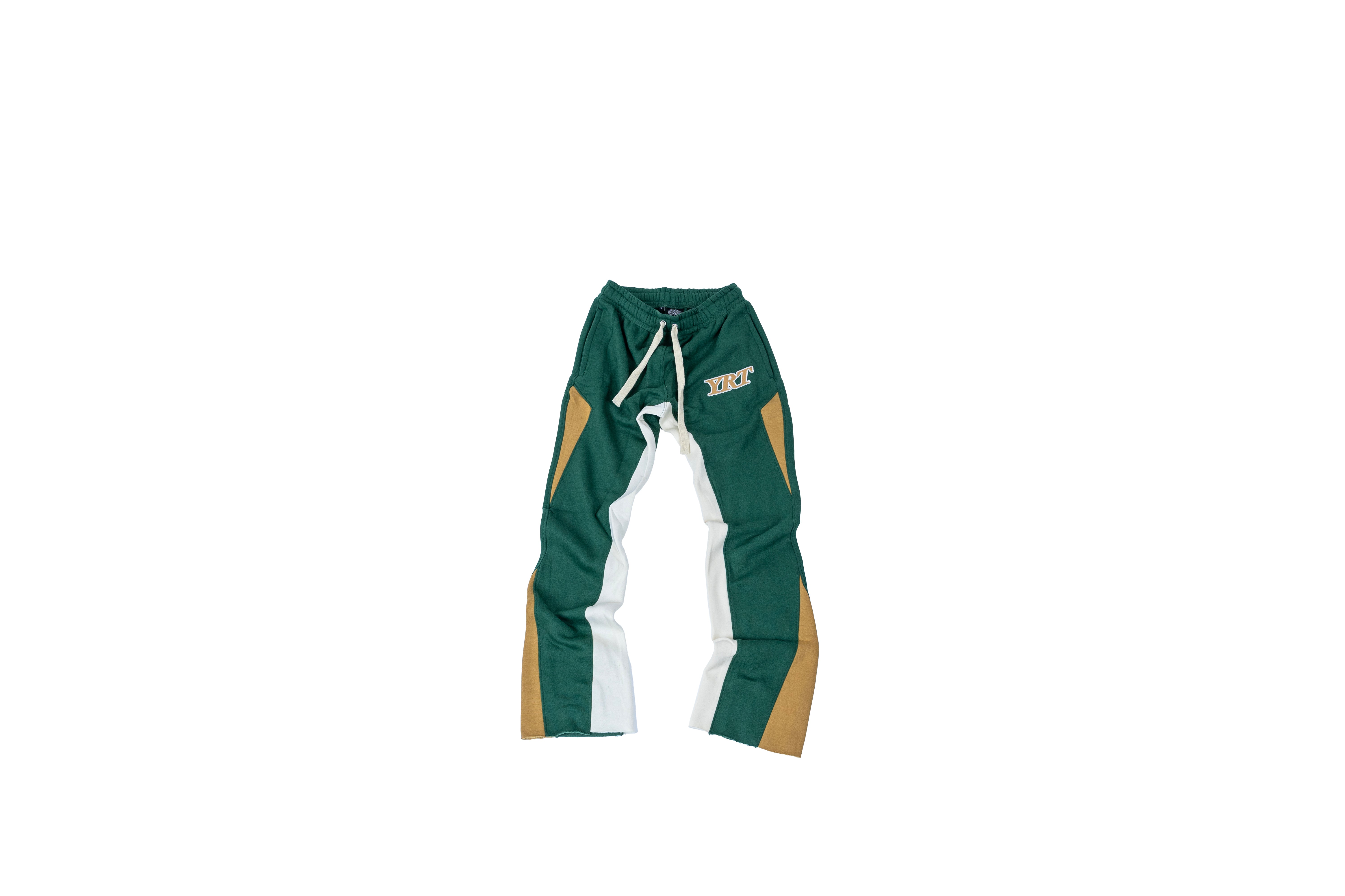 WOMENS'S GREEN YRT CARD'S YOU ARE DEALT CROPPED SWEATSUIT