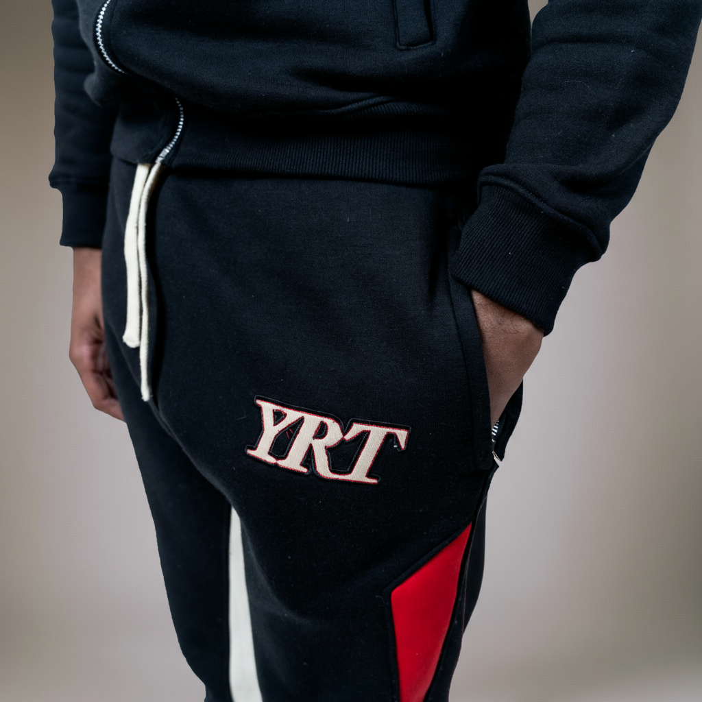 MEN'S BLACK YRT CARD'S YOU ARE DEALT SWEATSUIT